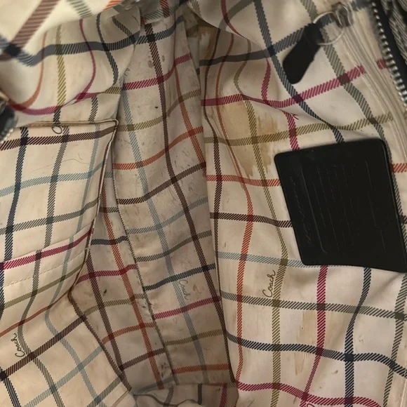 Authentic Coach Black and Tan Signature Tote - Picture 4 of 4